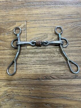 Horse Bit- 3 piece with copper rollers in the middle